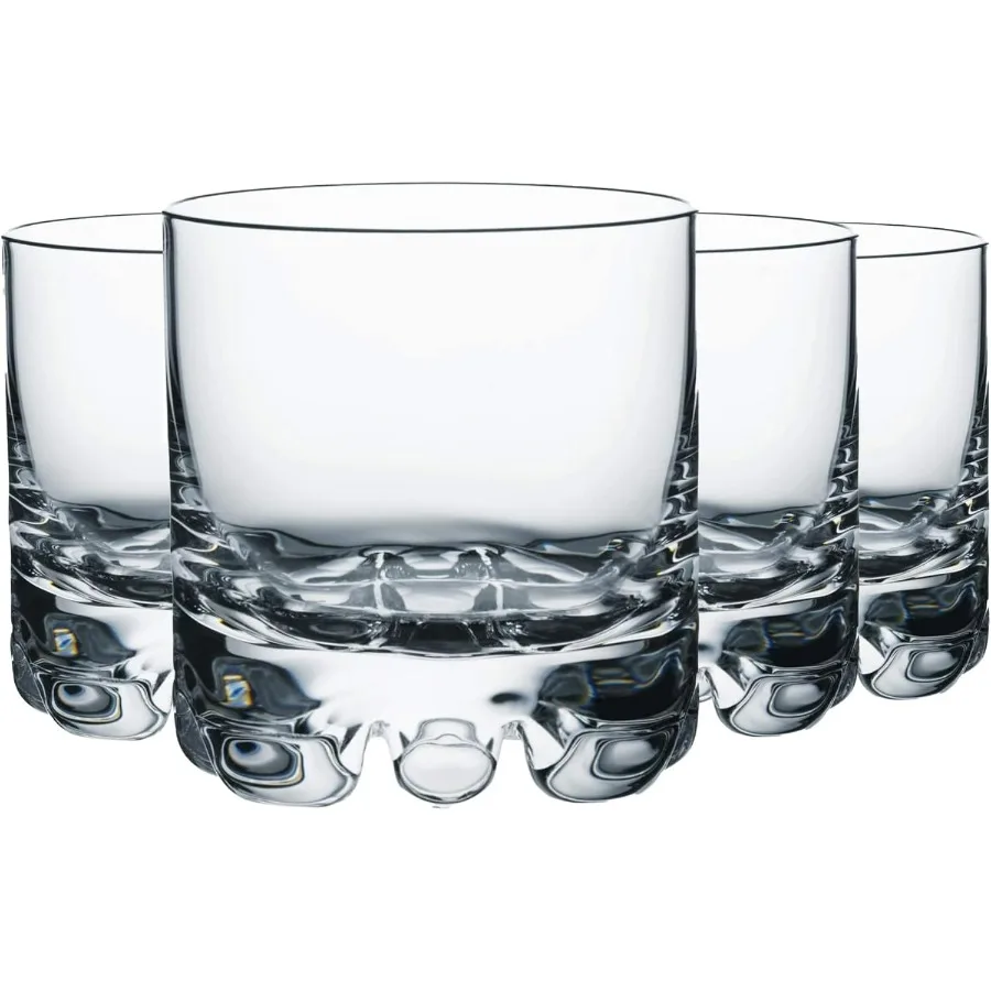 

Erik Double Old Fashioned Glasses Set of 4 12 Fl. Oz Minimalistic Design with Heavy Base for Whiskey Bourbon Gin Serving Cockta