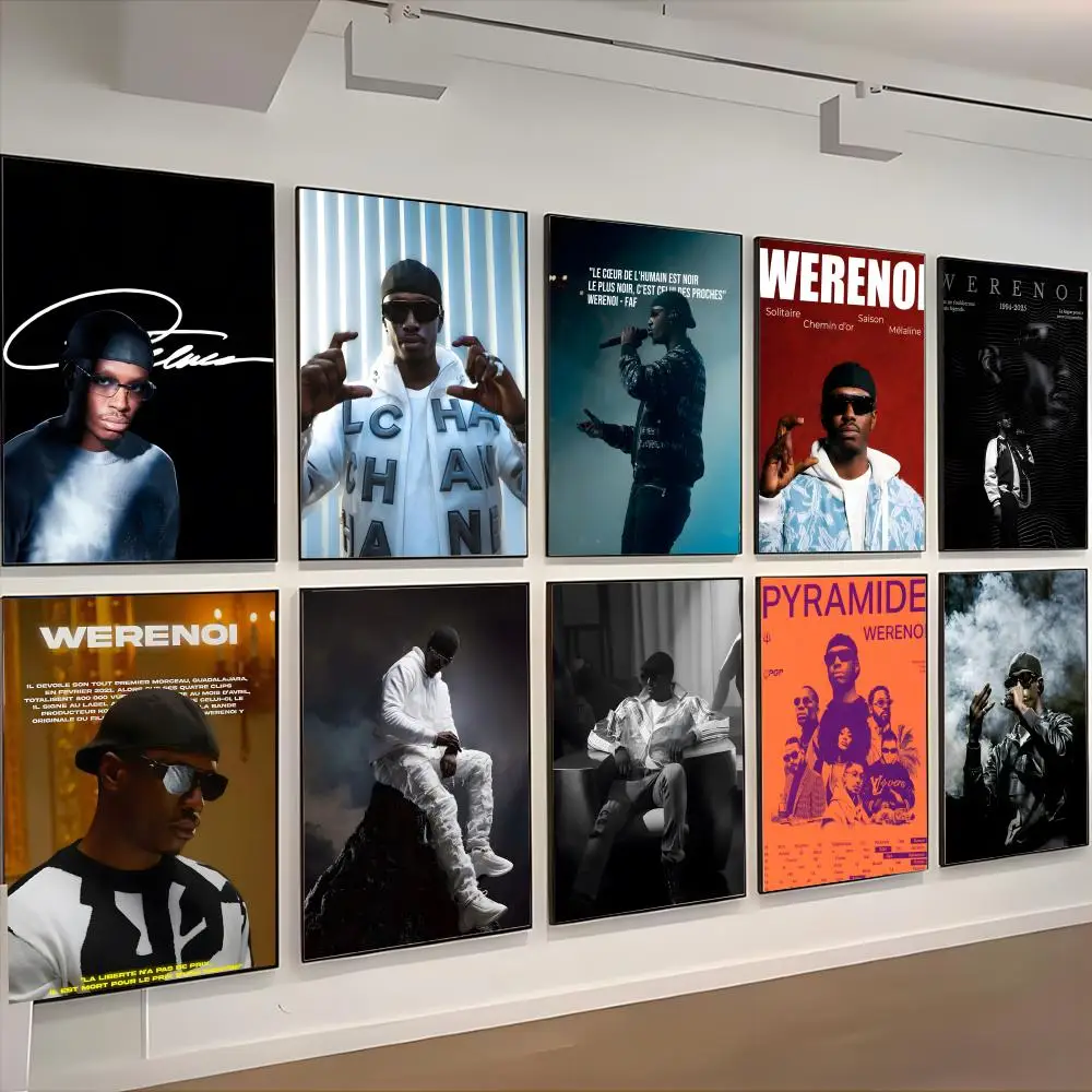 Werenoi Rapper Hardcore W-Werenoi Poster Retro-Kunst Restaurant Bar Dekoration