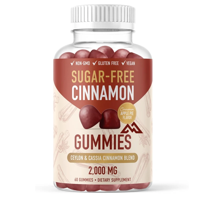 

Sugar free Cinnamon Soft Candy 2000MG with Ceylon Cinnamon and Cassia Seed Complex Apple Flavor with 60Chromium Bites Soft Candy