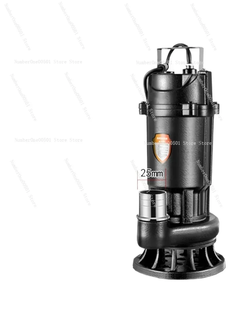 Sewage pump household 220V cutting septic tank for pumping feces mud sewage pump small pump submersible pump 380V