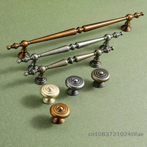1 Pc Antique Bronze Brass Pull Handles Vintage Cabinet Door Drawer Wardrobe Handles Knobs