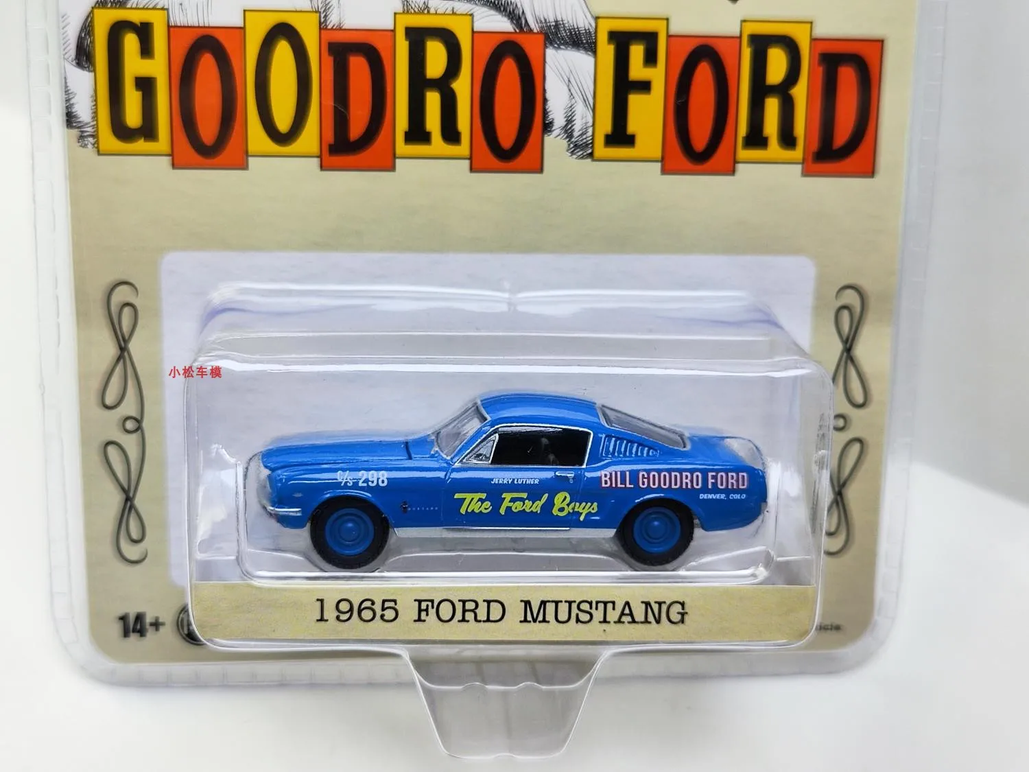 Green Light 1:64 1965 Ford Mustang Fastback - Bill Goodro Fordcar Model Collection Tos GiftsAlloy Car Model Toy view 3