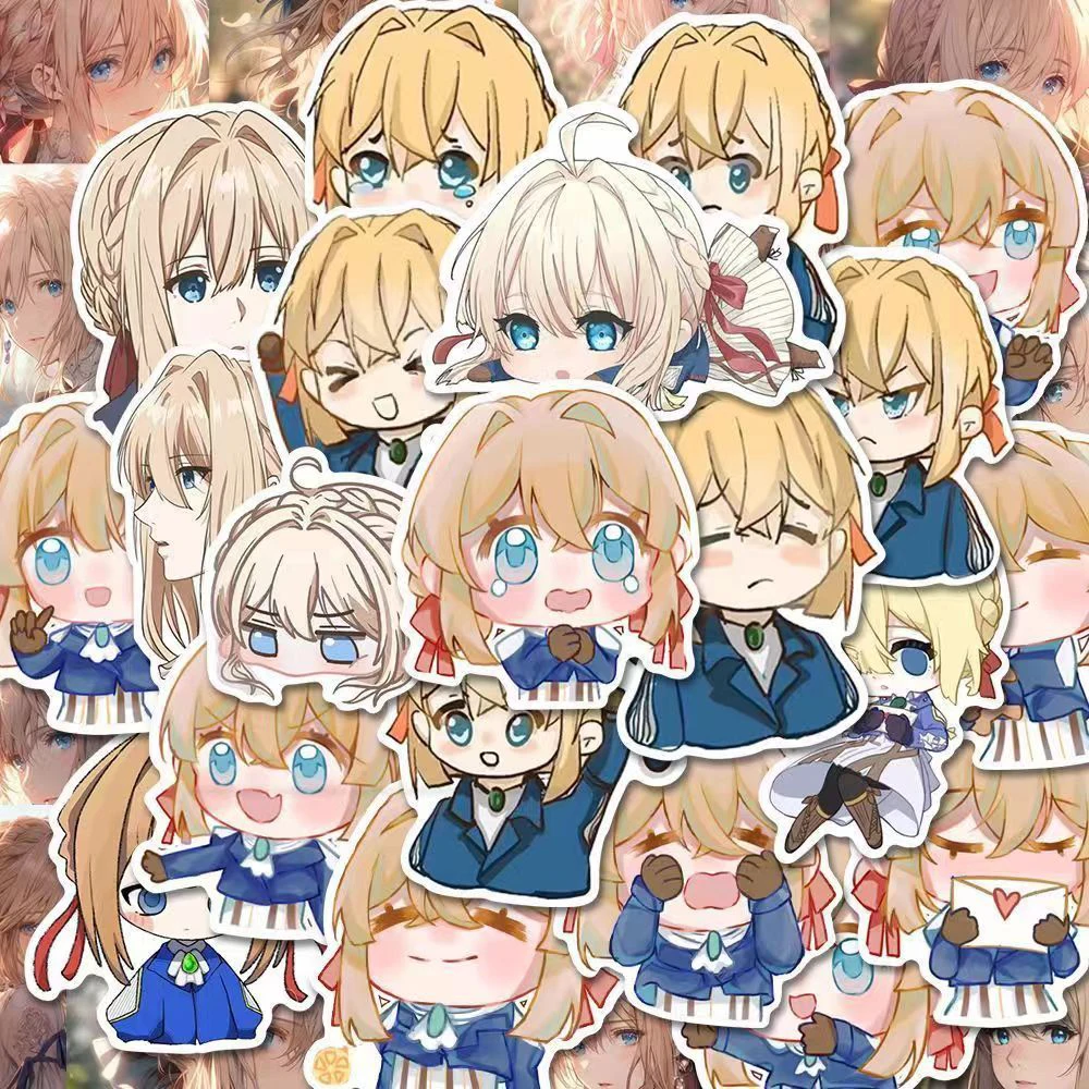 

10/30/54pcs Violet Evergarden Anime Stickers Cute Girls Violet Sticker Aesthetics Notebook Luggage Laptop DIY Decoration Decals