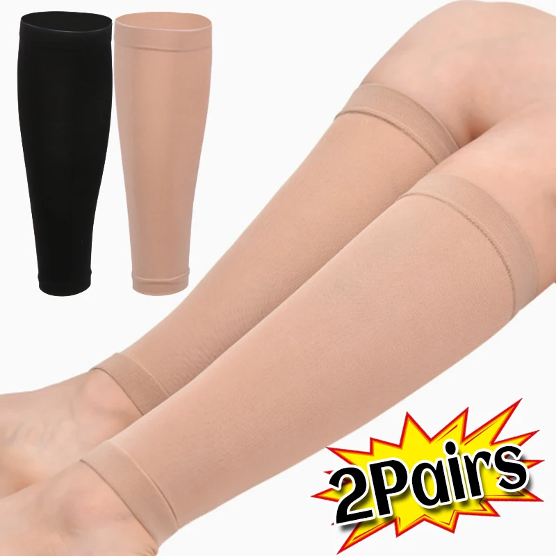 Sports Calf Sleeves Compression Support Breathable Elastic Leg Brace for Football Cycling Jogging Running Footless Calf Socks