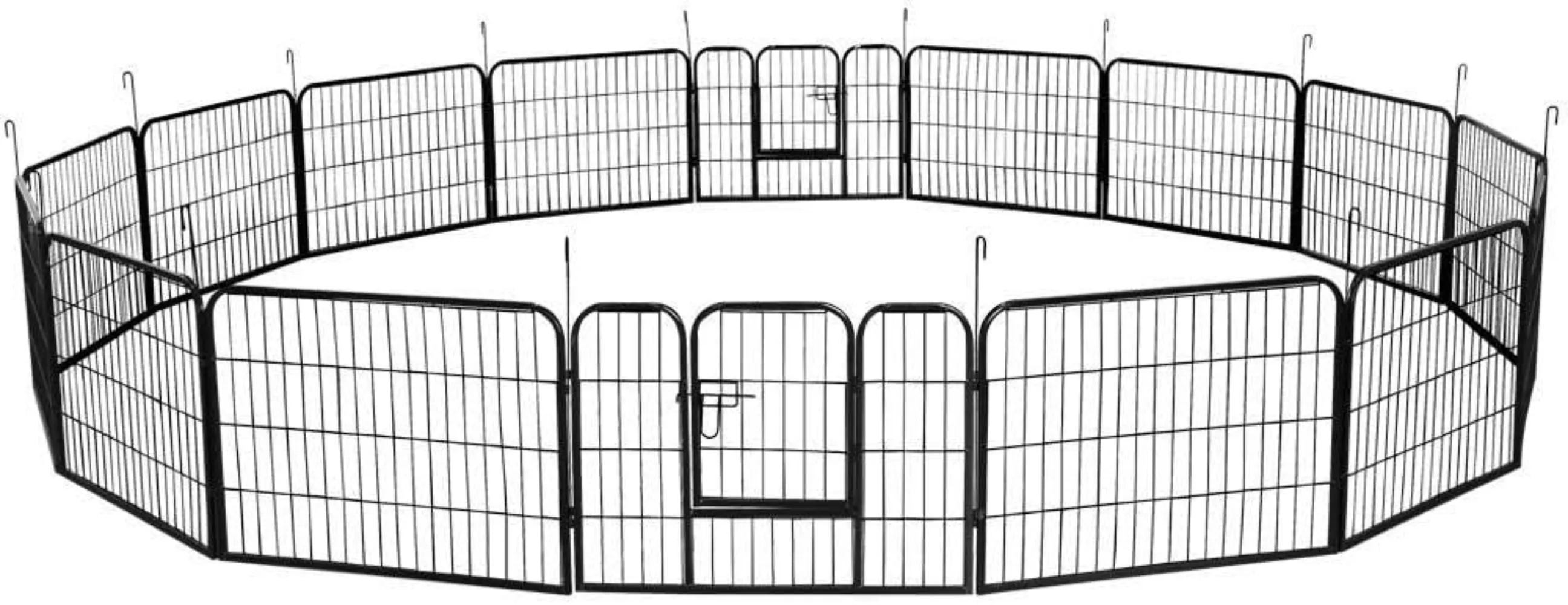 

Decorative Garden Fence - 24 in x 171 ft Rustproof Folding Fencing Landscape Patio Flower Bed Animal Barrier Border for
