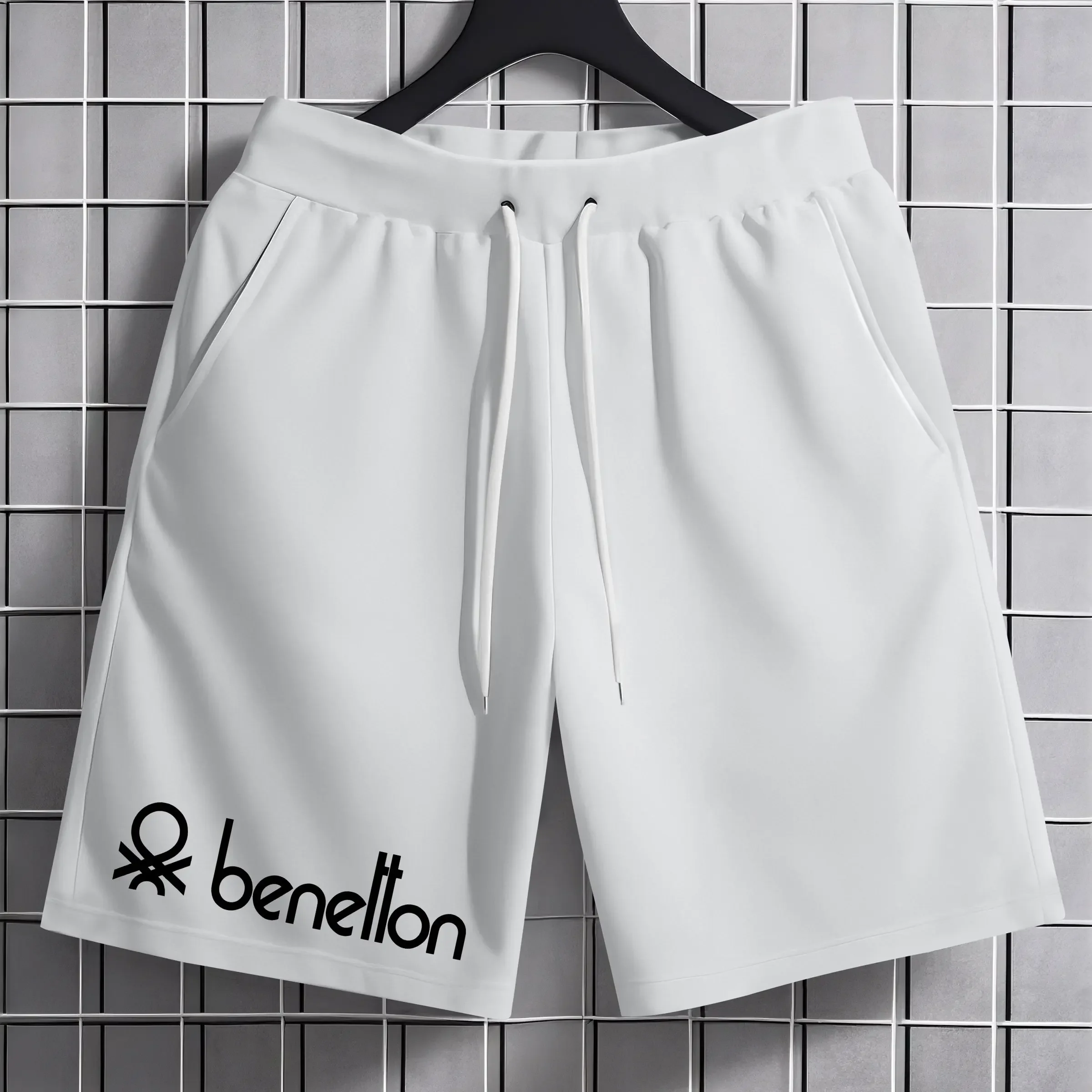 

Простые шорты с принтом, мужские летние дышащие пляжные брюки, мужские и женские спортивные штаны, удобные универсальные повседневные брюки