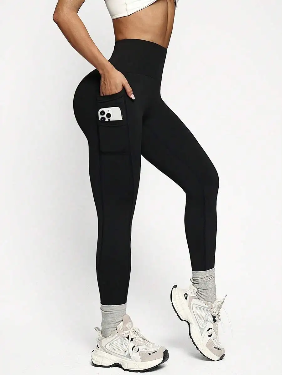 Easithlete Easithlete Phone Pocket Side Tummy Control Sports Leggings Yoga Women Pants