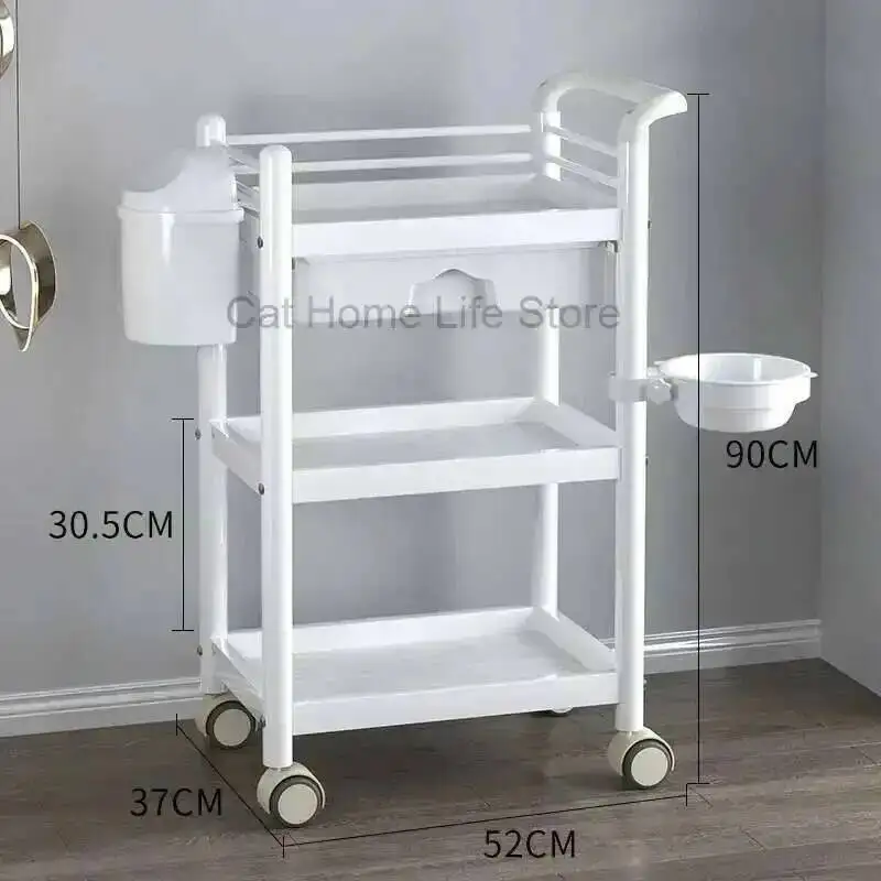 

Auxiliary Wheels Beauty Salon for Cart With Trolley Hairdresser Car Support Storage Cosmetic Sockets Professional Machine Laser