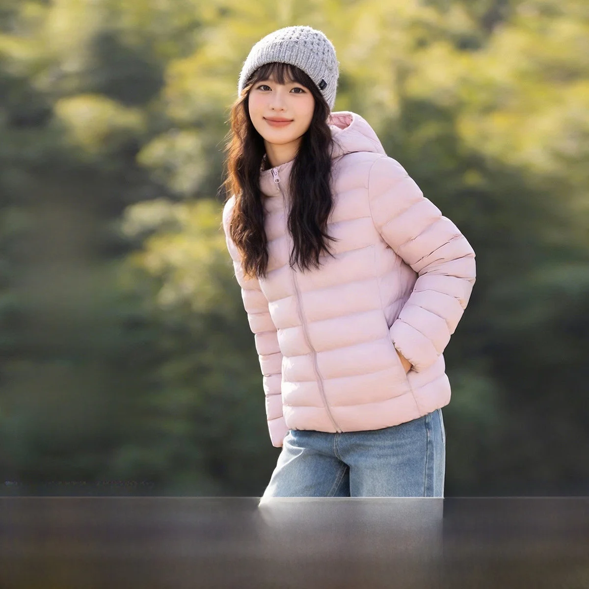 

Lightweight Padded Jacket Women's Korean Style Hooded Short Loose Fit Casual Outerwear Spring 2026 Snow Flying X260130868B