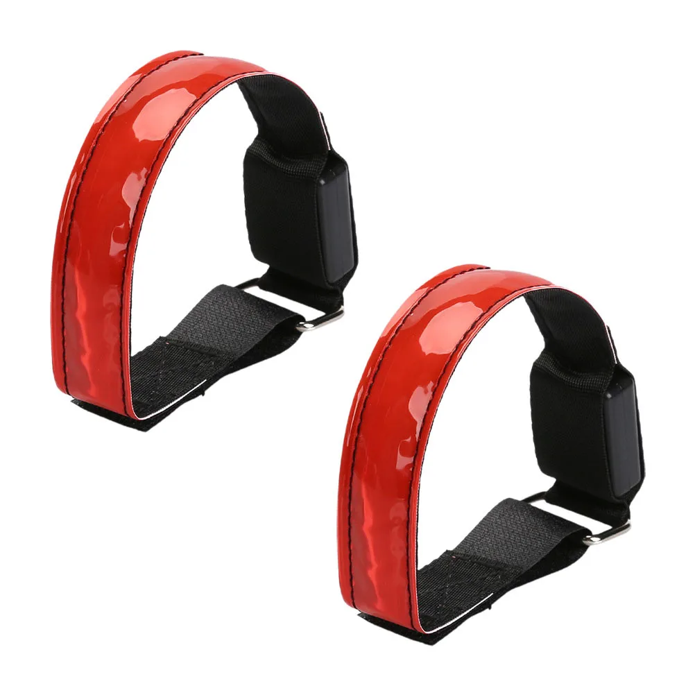 

2Pcs Reflective LED Armband Light Safety Strap Night Running Jogging Cycling Waterproof Glow Band Replaceable