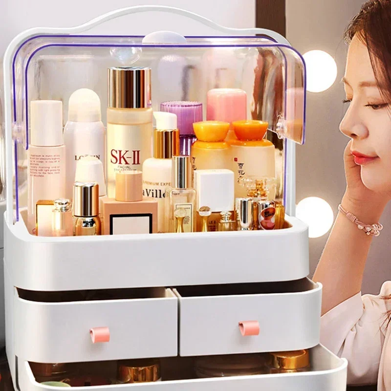 

Organizer Cosmetics Beauty Girls Waterproof Dustproof Large Capacity Makeup Storage Box