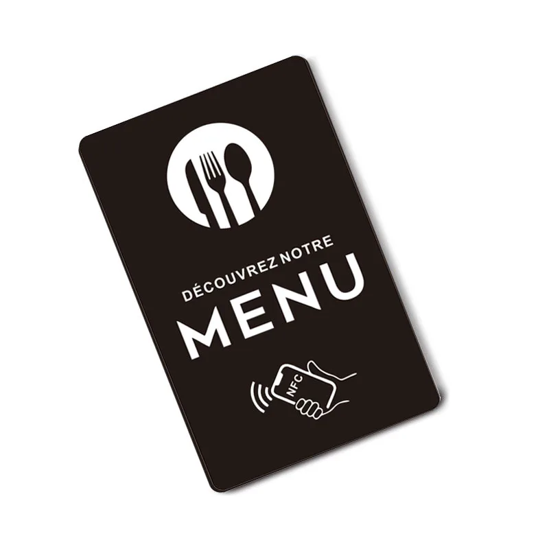NFC-Standard-PVC-Karte für Online-Menü. Schneller Link zum Menü