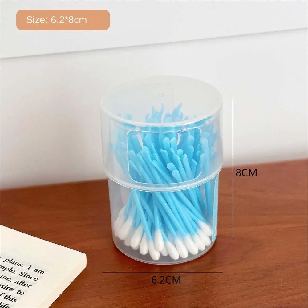 100 ピース/セットまつげエクステンション接着剤除去ダブルヘッド綿棒鼻リップスティック耳クリーニング綿棒メイクアップコットンスティック PP