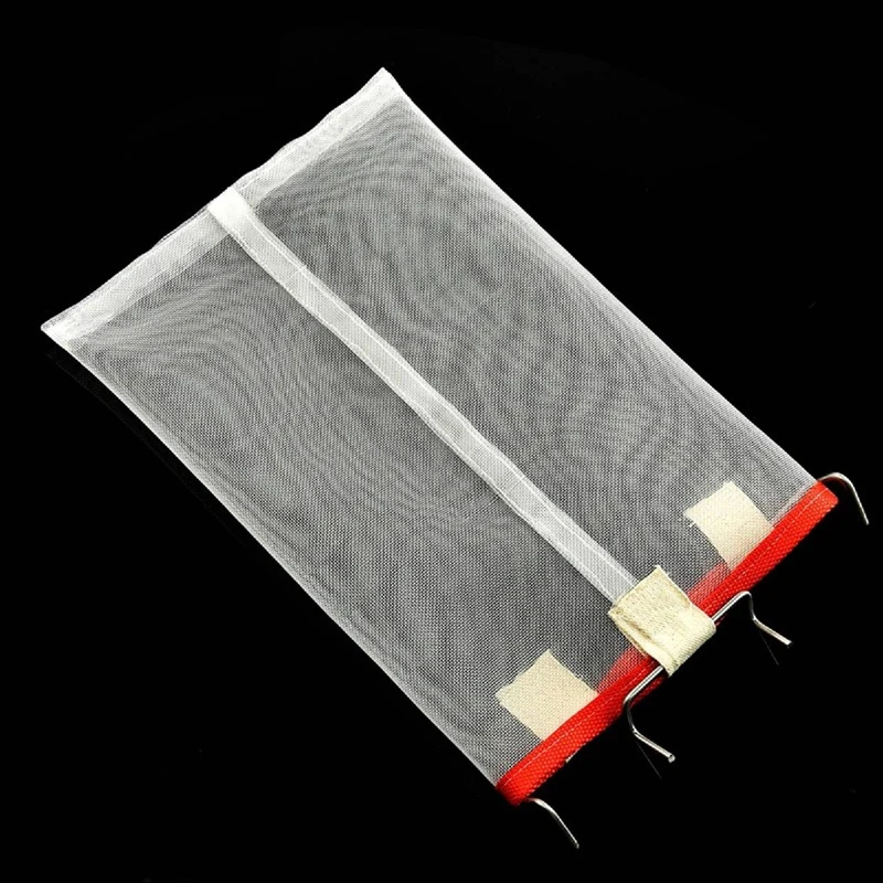 

100 Pieces 30 Mesh Nylon Filter Pocket with Metal Hook for Honey Juice Wine - Bucket Holding Filter Bag for Kitchen And Home