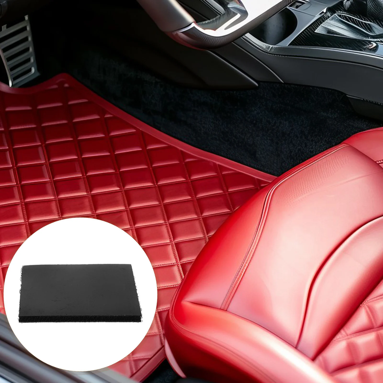 

20Pcs Car Hook and Loop Double Sided Adhesive Tape Auto Floor Mat Fastener Strips Interlocking Carpet Gripper Fastener