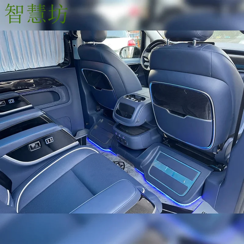 Suitable for retrofitting a desktop rear panel Color Hidden folding electric table Upgrade to Maybach Seat Style Vito V-class W4