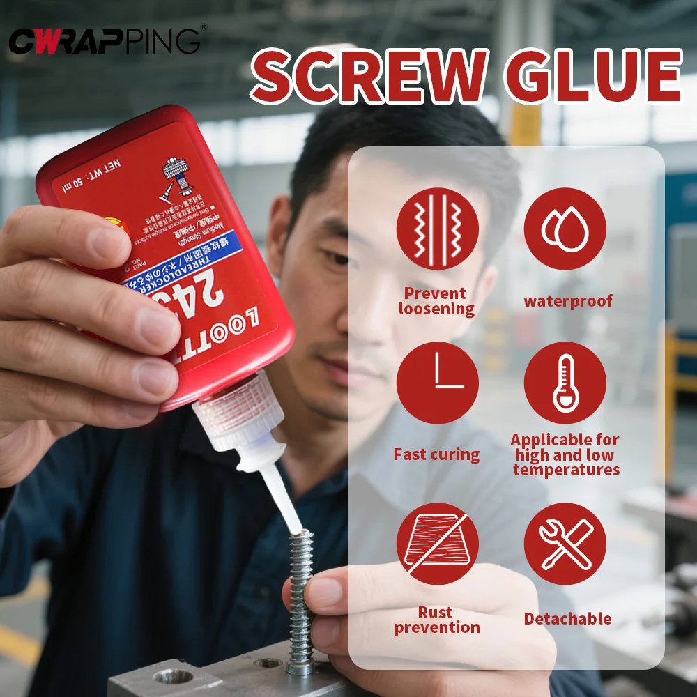50ml 250ml Threadlocker Anaerobic Glues Anti Loose Screw Glues Fastening Quickly Cured Thread Locking Agent Sealant for Screws