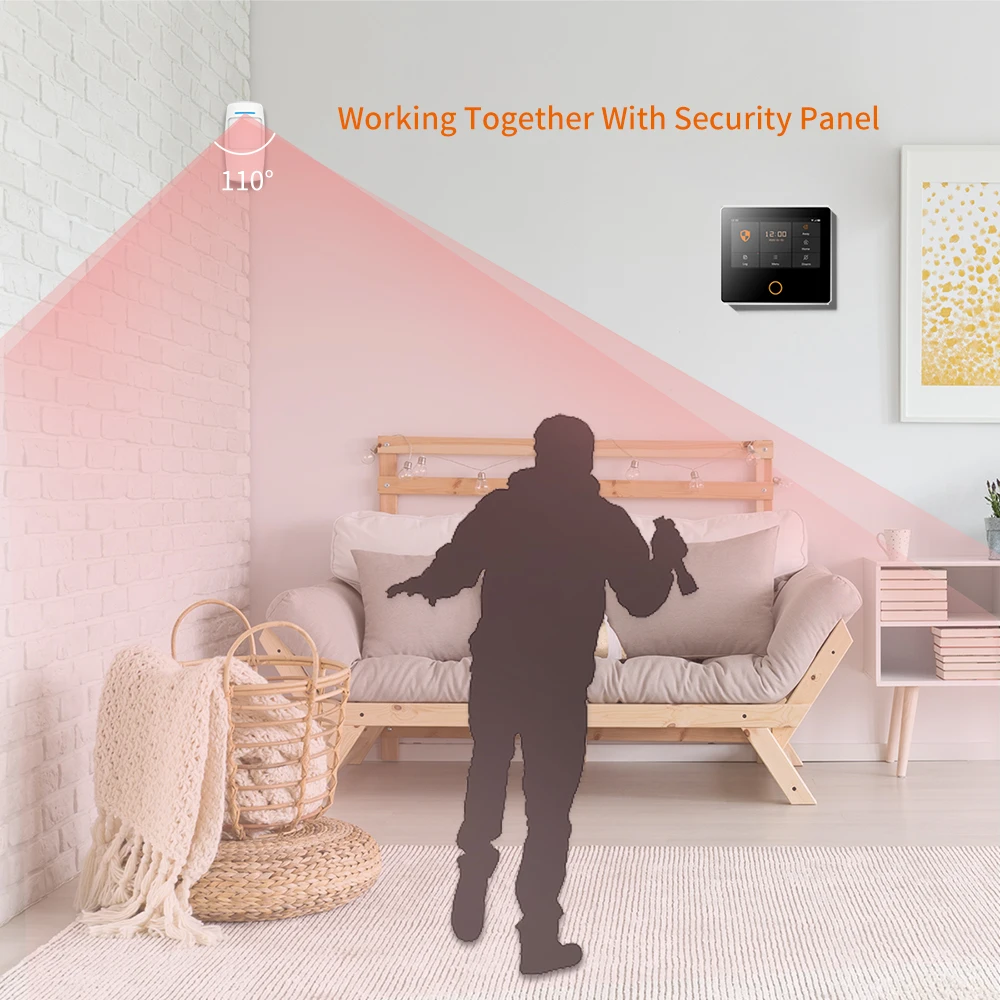 Staniot PIR Motion Detector Home Human Infrared Security Burglar Alarm Sensor Distance Detection 110° Support Low Voltage Alarm