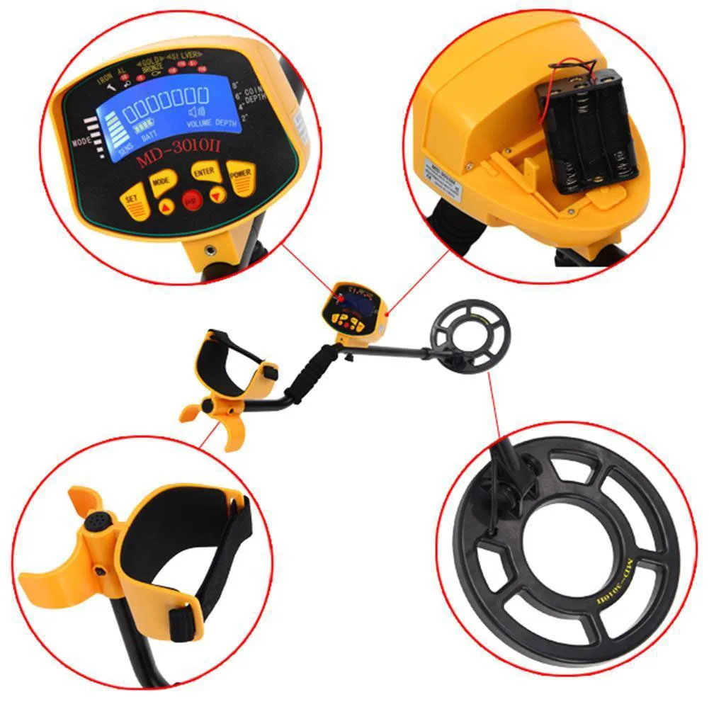 Novo ao ar livre inteligente subterrâneo detector de metais sensor escavador de ouro caçador de tesouros rastreador display lcd segurança detector de metais md