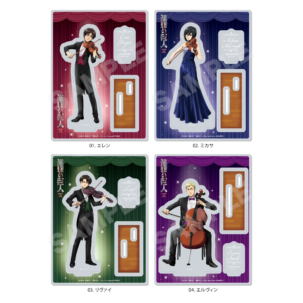 

Game Erwin Smith Eren Yeager Levi Ackerman Mikasa Acrylic Stand Doll Anime Figure Model Plate Cosplay Toy for Gift