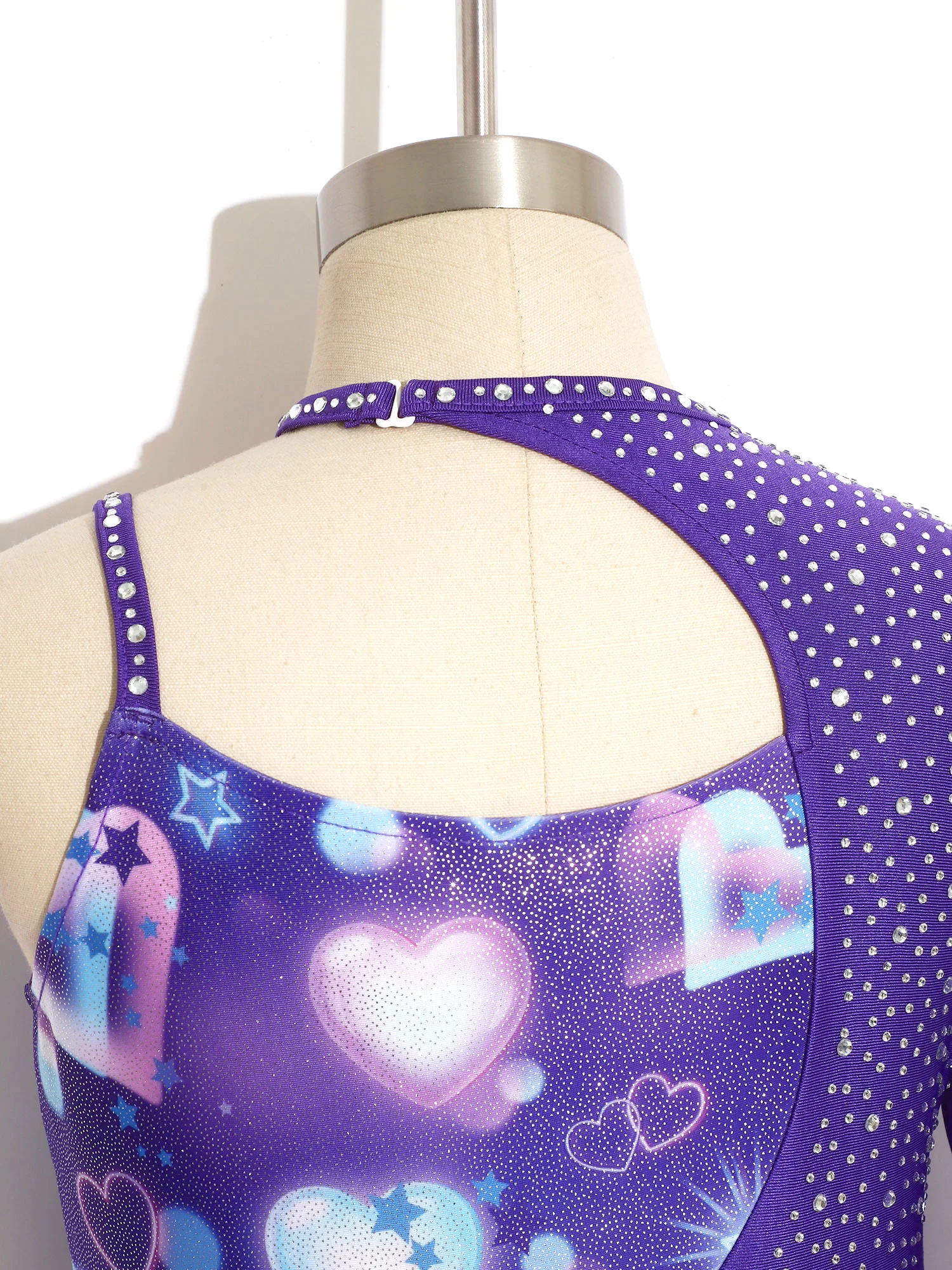 

Детские гимнастические комбинезоны для девочек с принтом, стразами, асимметричные, полноразмерные, для выступлений и соревнований