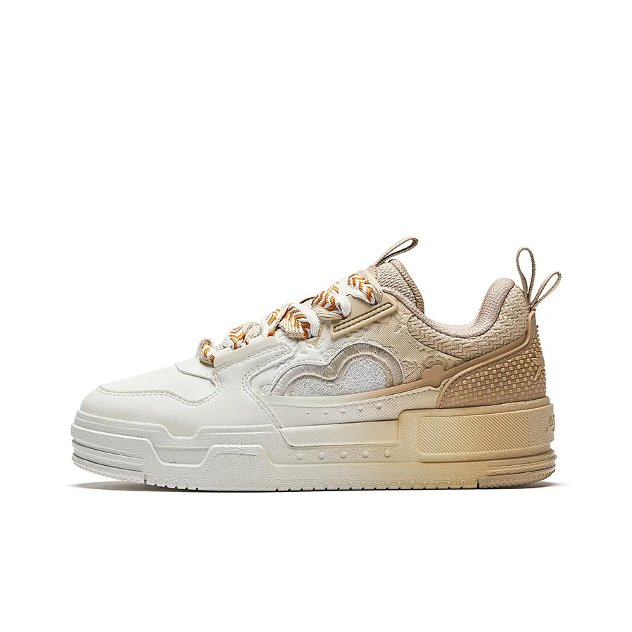 Anta Slightly Sweet Low top Skateboard Shoes Women's White Brown 922348001-8