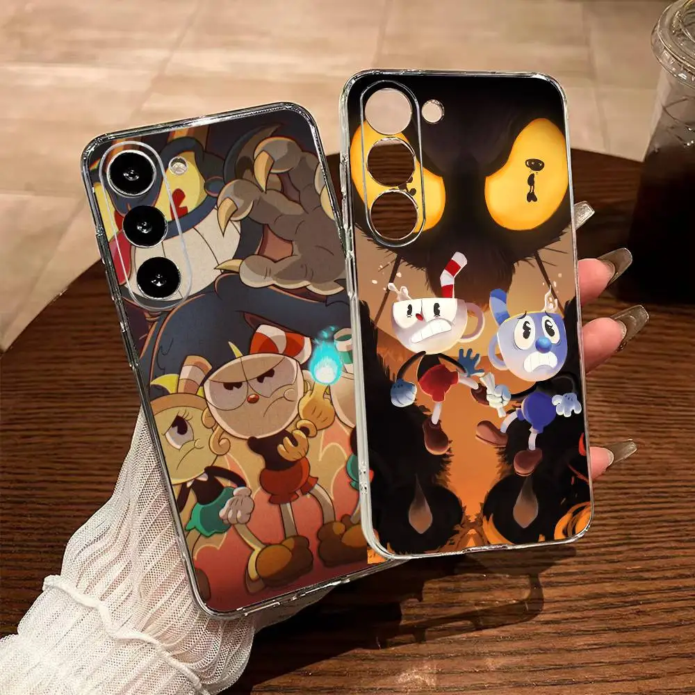 Game For-C-Cuphead  Transparent Phone Case for Samsung A10 12 20 21S 30 31 40 50 51 52 70 71 Cover