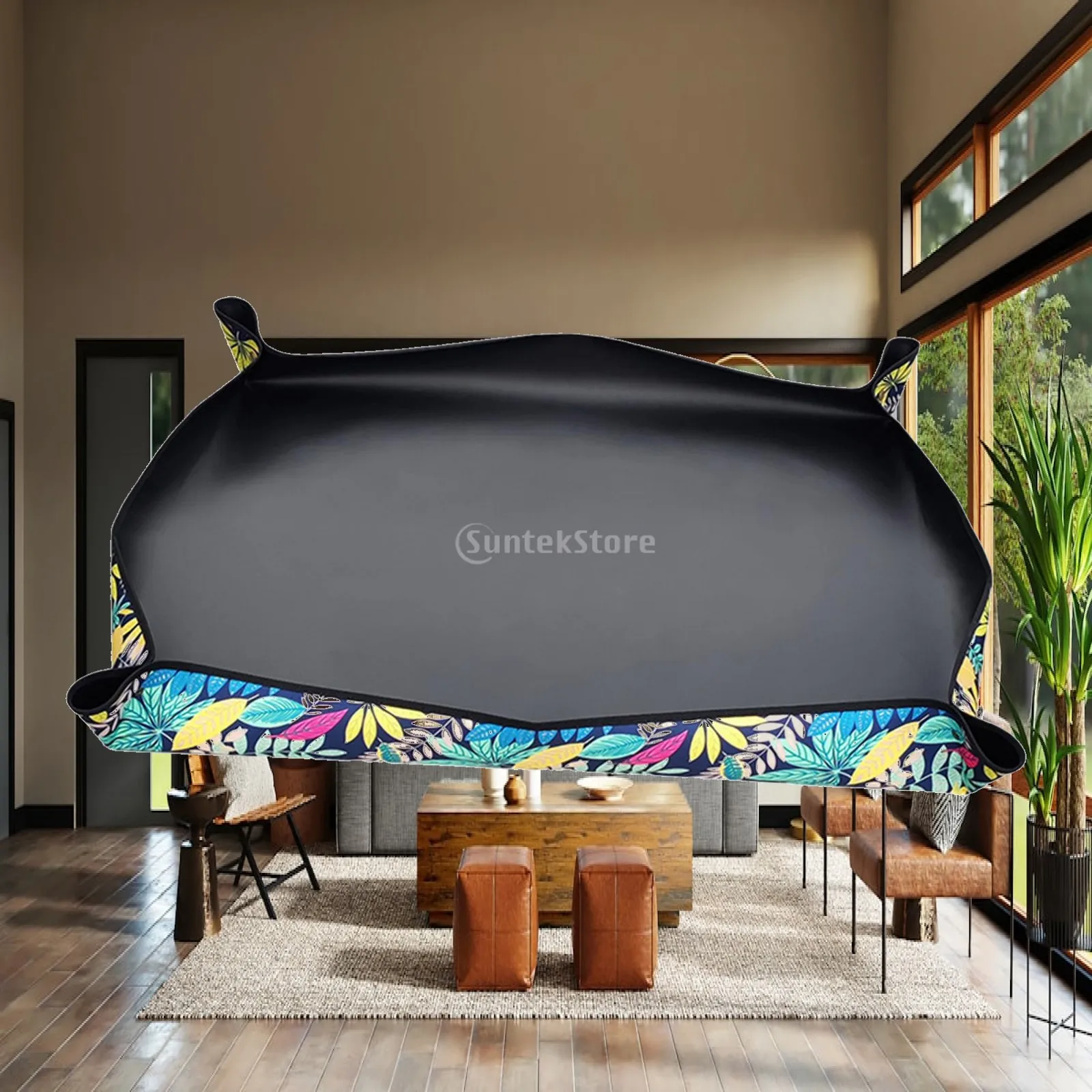 Portable Potting Pad with Metal Buttons for House Plant Gardener Waterproof Transplanting Tray Foldable Oxford Cloth Indoor