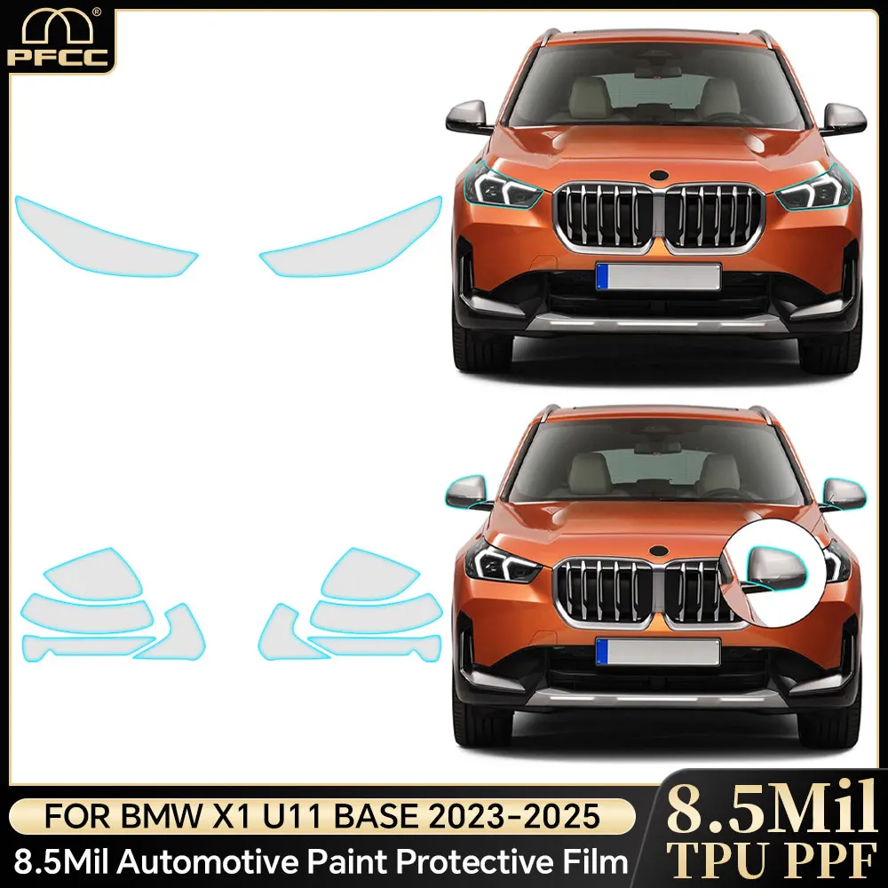 

Headlight Rearview TPU Paint Protection Film Clear Bra Resistant Cover Anti-scratch Pre-cut PPF For BMW X1 U11 Base 2023-2025