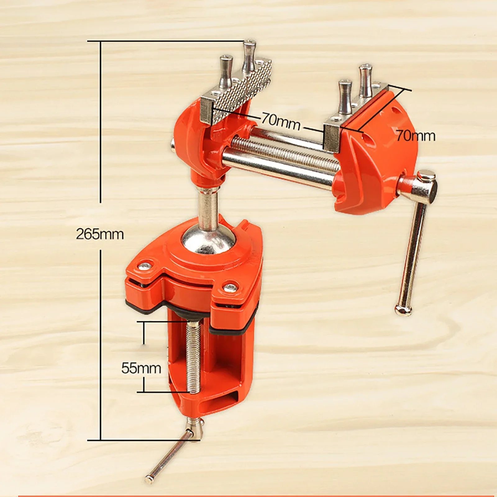 70mm Vise Rotates 360 Degree Rotating Universal Units Clamp Swivel Vice Table Bench Heavy Duty Multifunction Tabletop Hand Tools