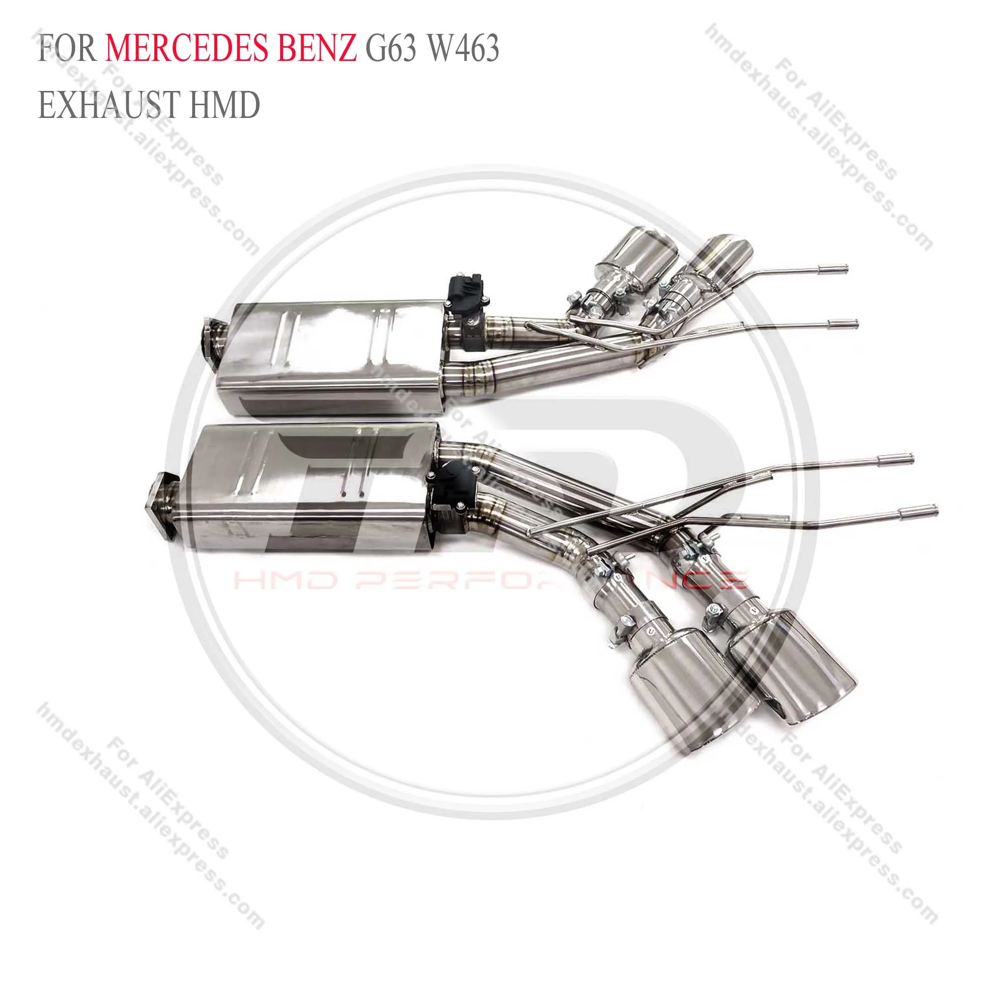 HMD Titanium Alloy Exhaust System Performance Catback For Mercedes benz G63 W463 With Muffler  valves