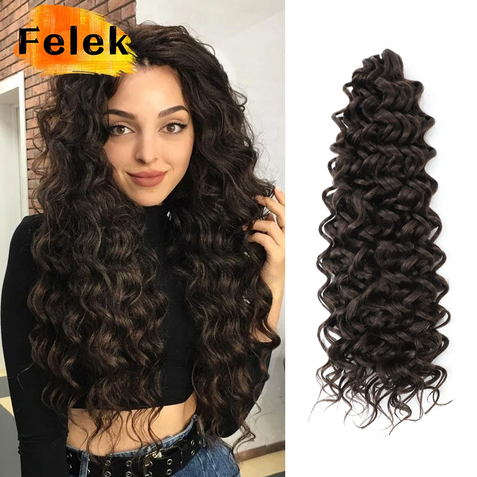 

Ocean Wave Braiding Hair Extensions Deep Wavy Twist Crochet Hair Synthetic Afro Curly Hawaii Ombre Pink Crochet Braids For Women