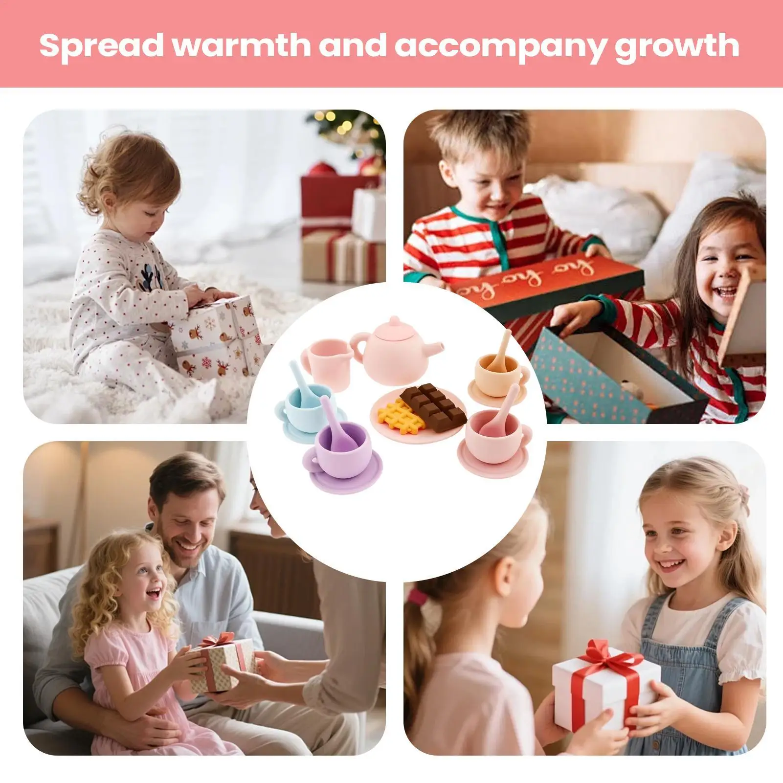 Kinderen Siliconen Peuter Speelgoed Theekop Set Educatief Rollenspel Voor Meisjes Jongens Geschenken Siliconen BPA Gratis Voor Kinderkeuken