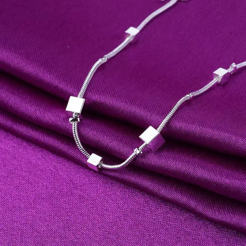 Luxury Handmade Original Fine Jewelry 925 Sterling Silver Charm Bracelet Soft Smooth Adjustable Bracelets for Women