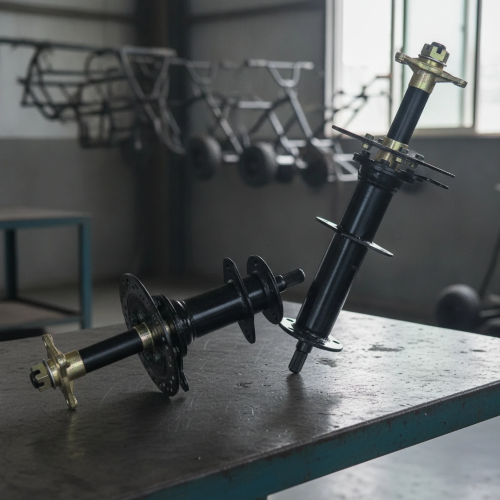 Reinforced Rear Axle Shafts with Bolt on Flanges Heavy Duty Splined Replacement for Track Racing Kart