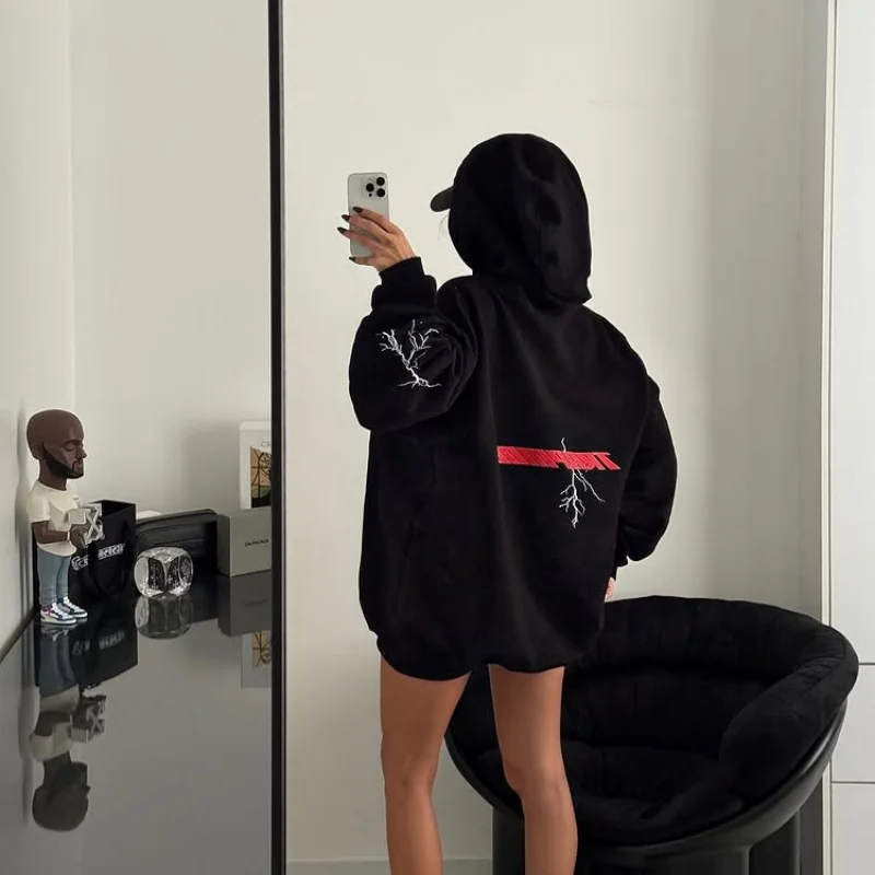 

Woman Sweatshirts Streetwear Y2K Hoodie Aesthetics Graphic Print Clothes Oversized Pullover Hoodie Sweatshirt Fall Clothes
