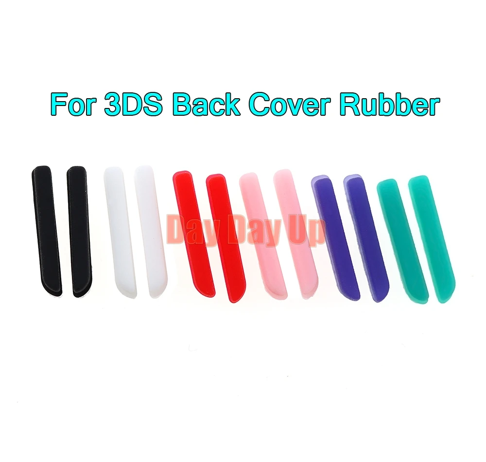 1 Juego de cubierta trasera de botón inferior para consola 3DS, cubierta de pies de goma, reemplazo de pantalla superior para Accesorios Nintend 3DS