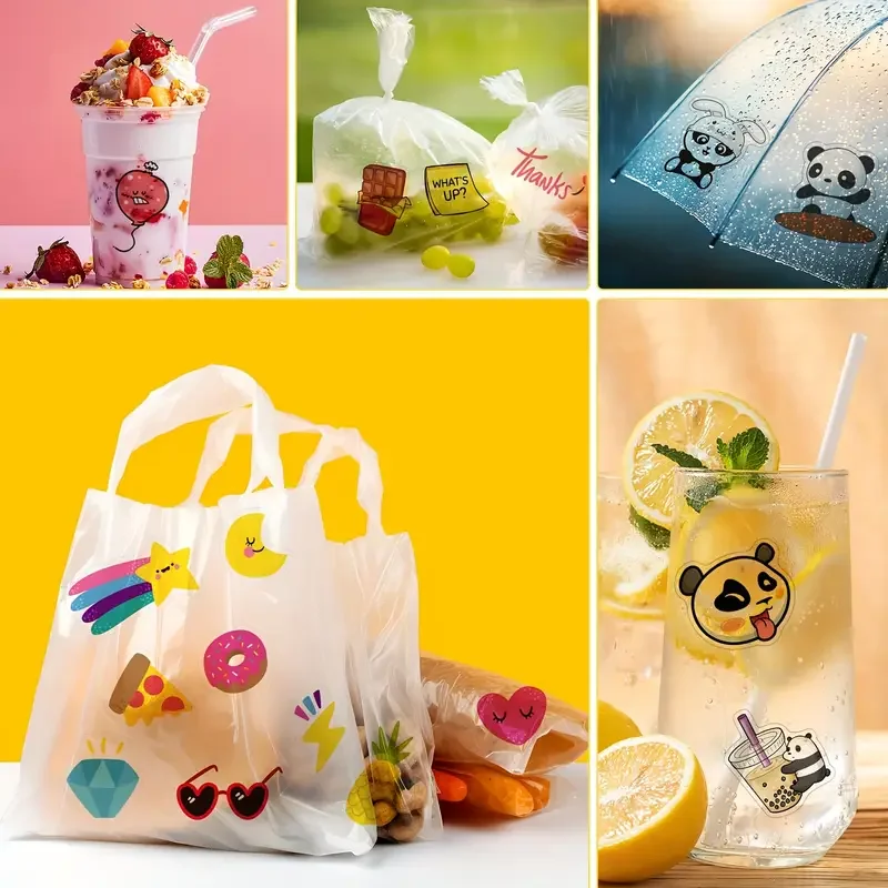 HUSPER 10 Sheets A4 Clear Vinyl Sticker Paper Non-Waterproof for Inkjet Printer Label Paper 8.3x11.7 Inch Home & Office Use