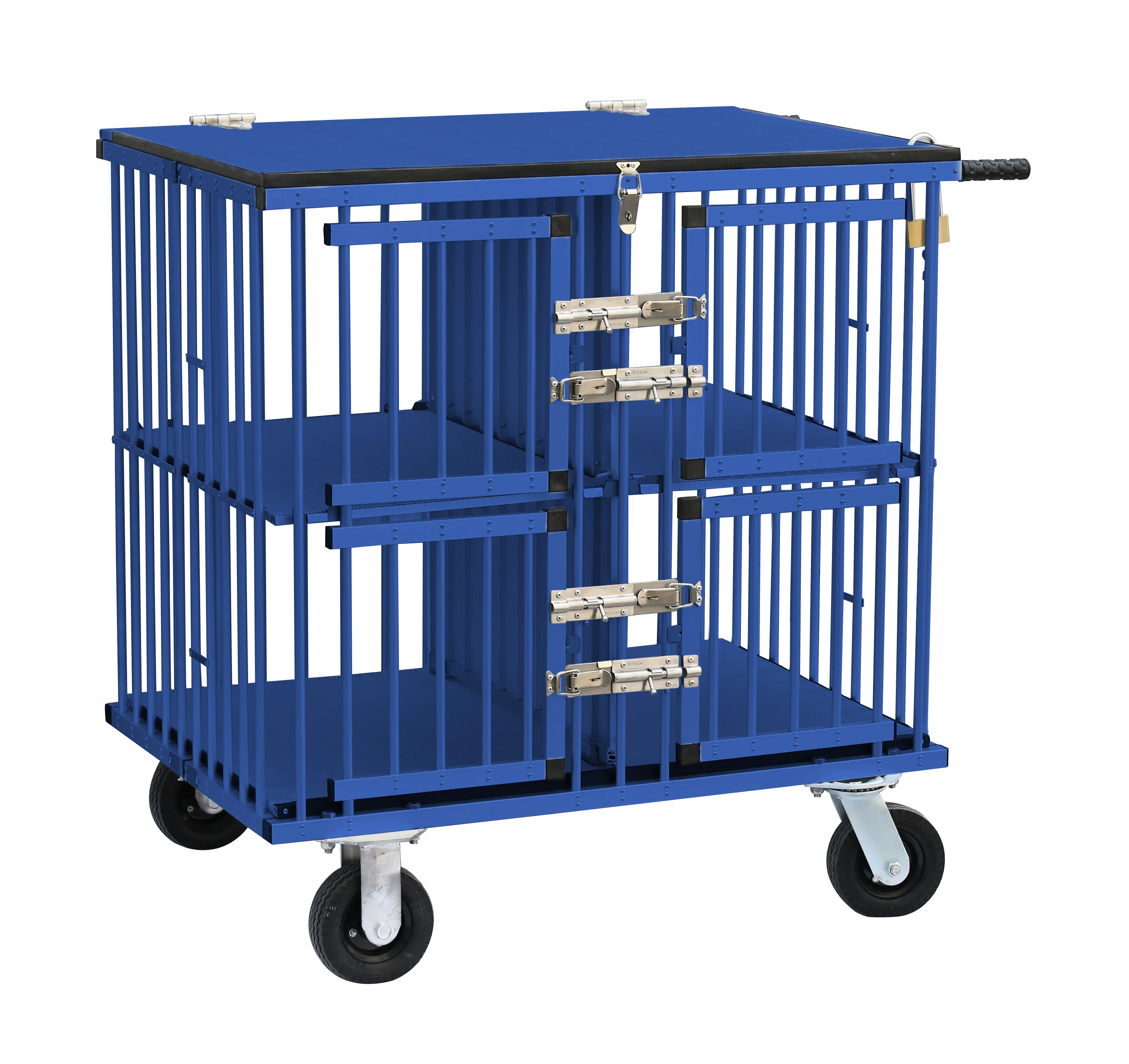 KB-511 Aluminum Light-weighted Dog Cage Trolley Large Pet Show Trolleys