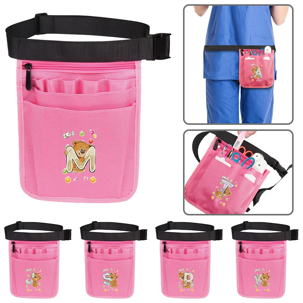 

Nurse Waist Bag with Adjustable Waist Strap Multifunctional Waist Pouch Bear Series Organizer Pouchs Portable Work Pack