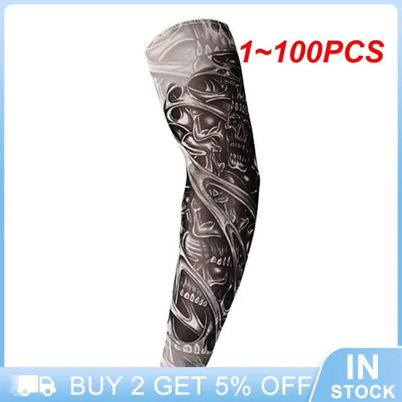 1~100PCS 1 Piece Tattoo Comfortable Arm Warmers For Summer Summer Cooling Effect 40cm*8cm Patterned Sleeve Durable 3d Tattoo