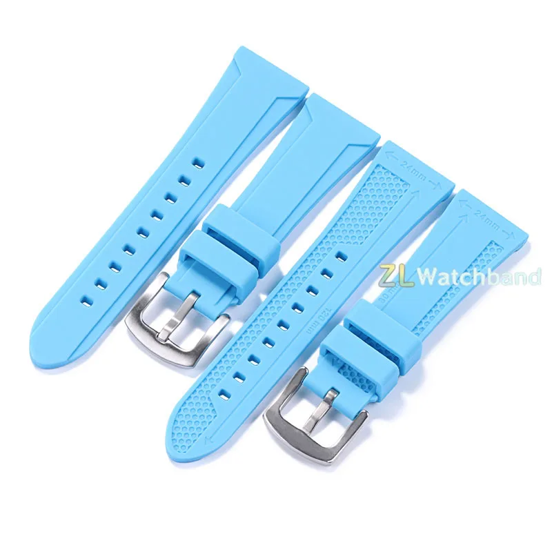 22mm 24mm 26mm Universal Silicone Watch Strap for Citizen for Tudor for Panerai Waterproof Wrist Band Metal Pin Buckle Bracelet view 3