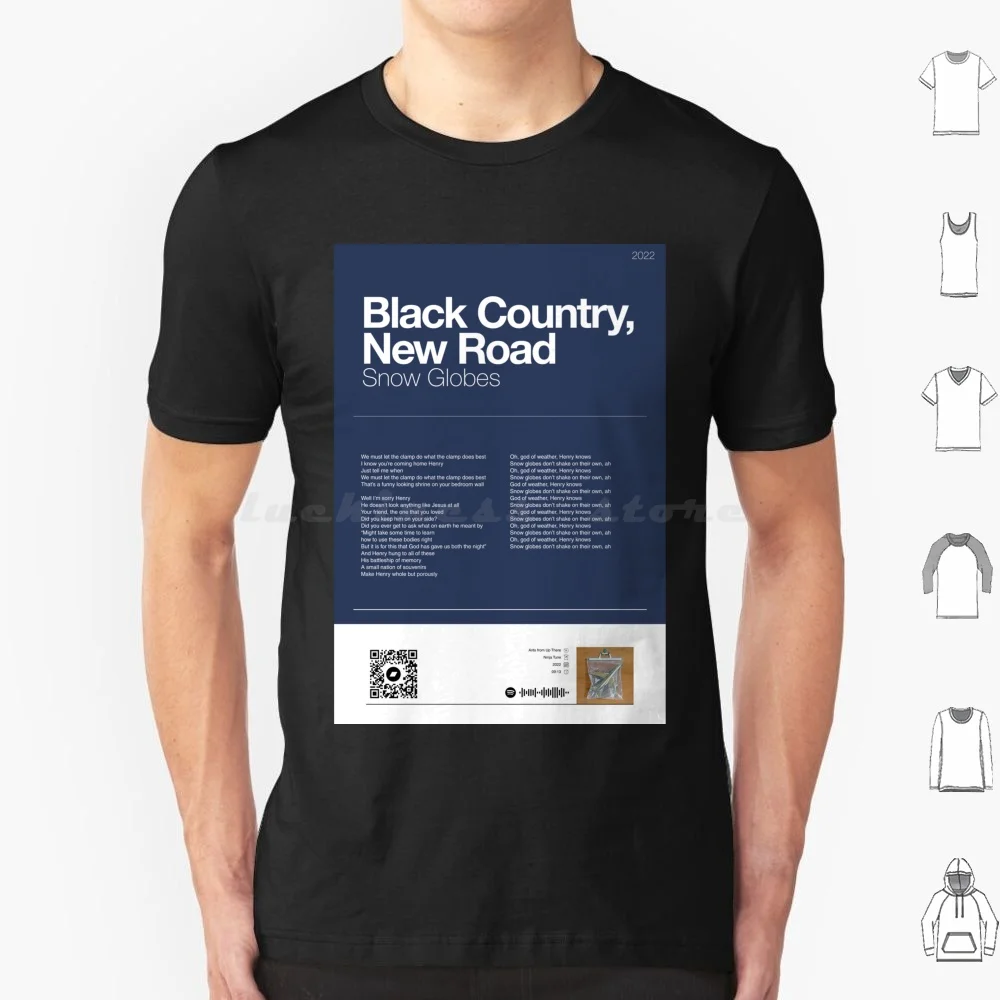 Snow Globes ? Black Country New Road Poster Negative Blue Version T Shirt Cotton Men Women DIY Print Black Country Ants First