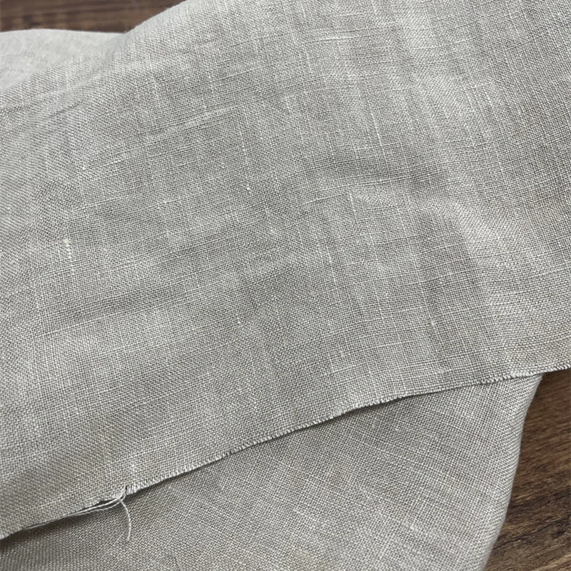 Linen Fabric Washed Antique Finish High Density Vintage Robe Pants Cloth