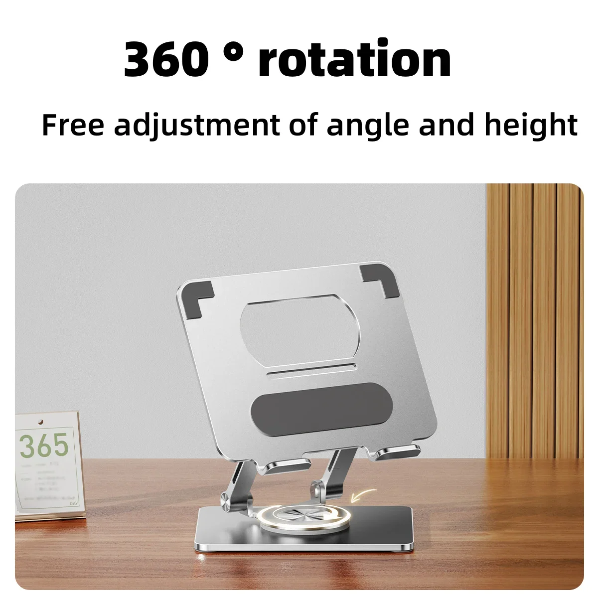 Подставка для планшета из алюминиевого сплава, портативная вращающаяся на 360° подставка для планшета, регулируемая по высоте для iPad