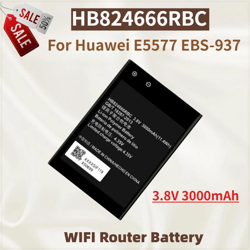 

High Quality HB824666RBC Battery 3.8V 3000mAh For Huawei E5577 EBS-937 WIFI Router Brand New Replacement Battery