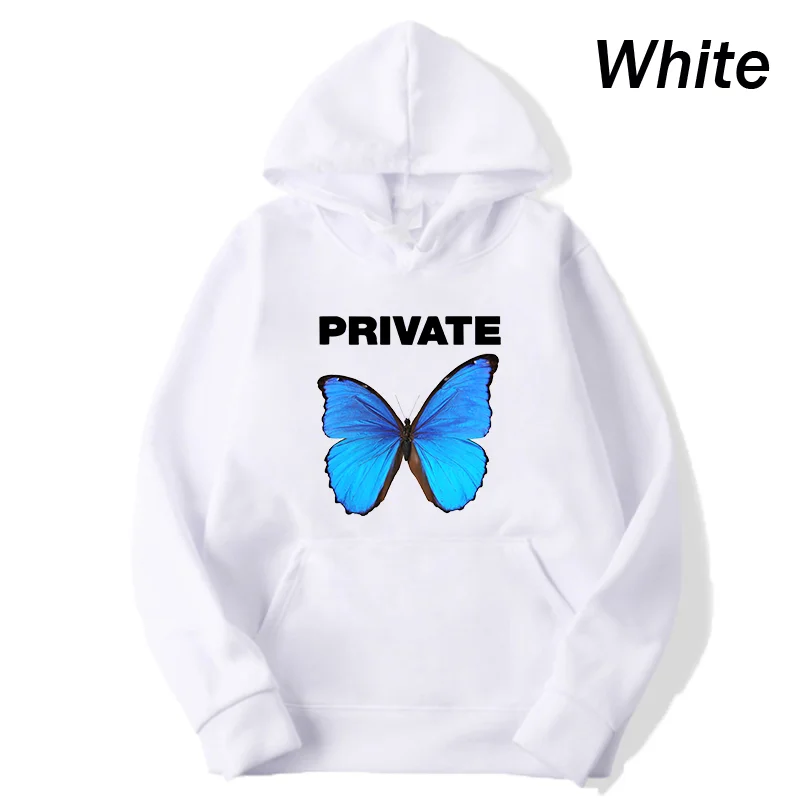 Butterfly Print Sweater Korean Style Women's Hoodie Women's Harajuku Sweater Autumn and Winter Couple Sweater Sweatshirts