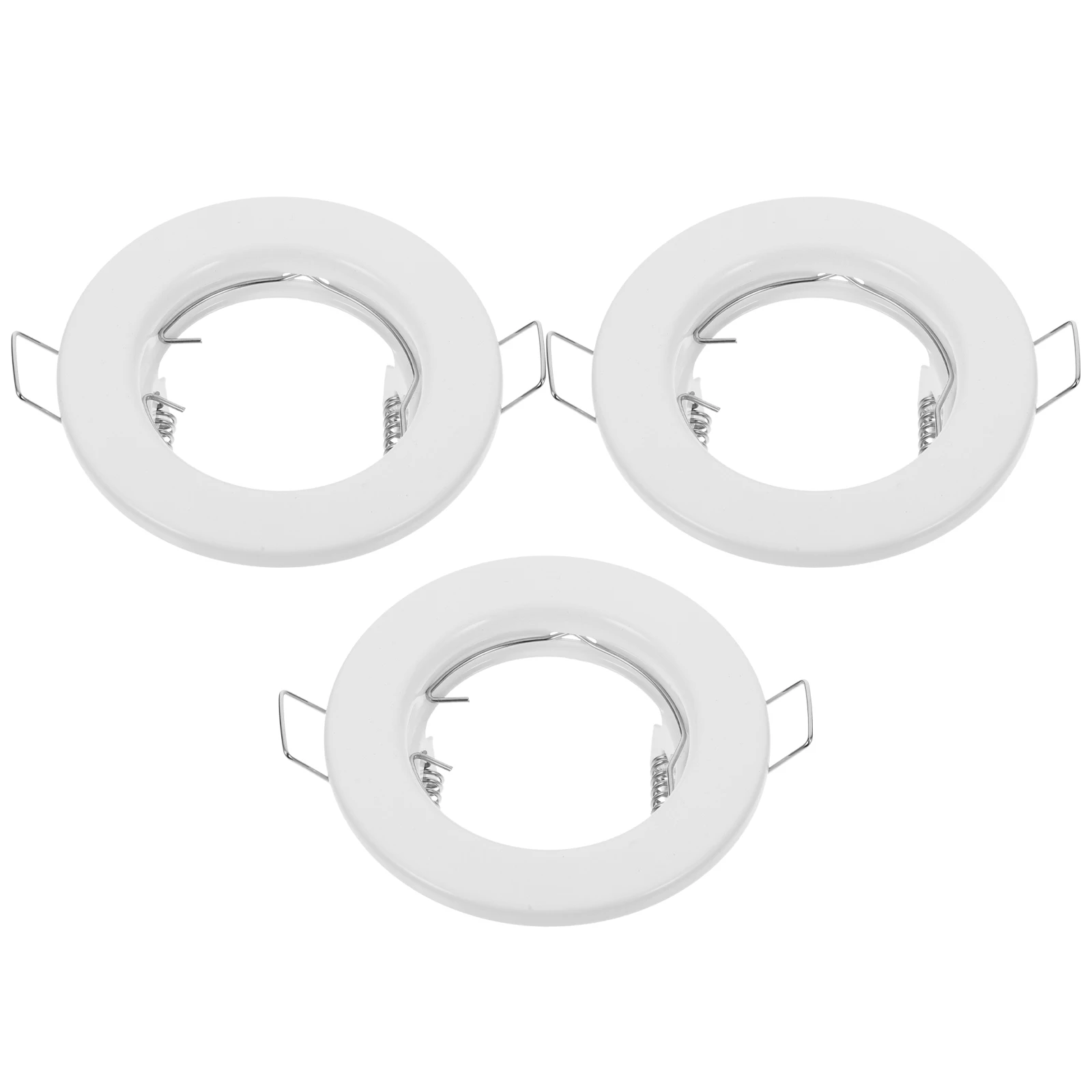 

3Pcs Recessed Light Fixture Frames Metal Gu10 Mr16 Spotlight Downlight Holder Space-Saving Ceiling Light Fittings Easy Install