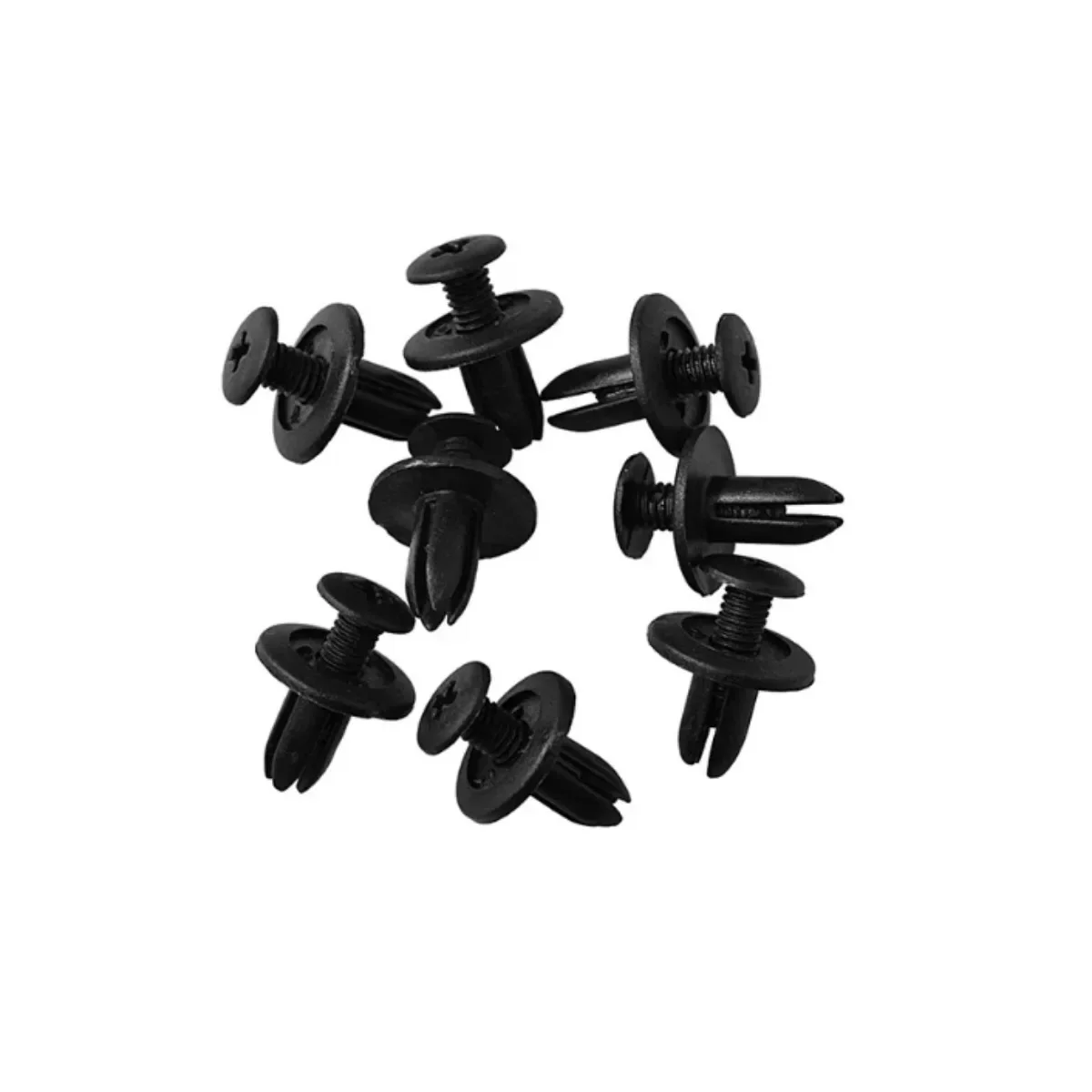 50/100PCS Car Fastener Clip fit 8mm Hole Plastic Rivets Fasteners Screw Car Bumper Fender Black Rivet for Kia Toyota Nissan VW