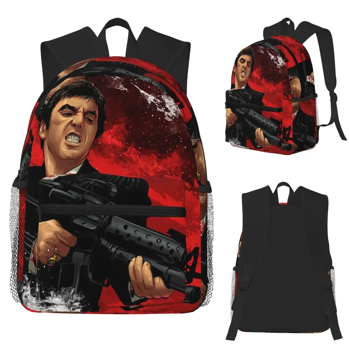 Scarface Gangster Student Backpack School Bag Hiking Travel Daypack for Men Women Fashion Bookbag Shoulder Bags